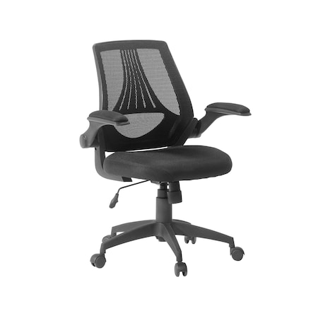Sauder Mesh Managers Office Chair Black , Black fabric seating with molded mesh back 420268
